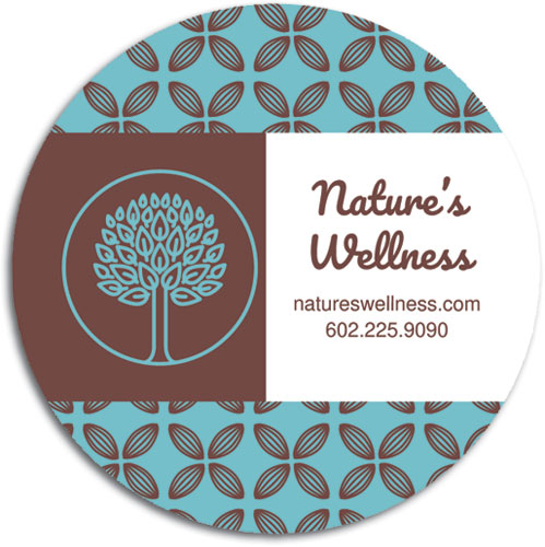 Circle Adhesive Package Label