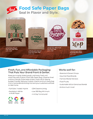 Food Safe Gourmet Paper Bags