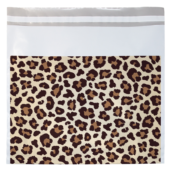 WH8201L Leopard Print Predesigned Poly Mailers