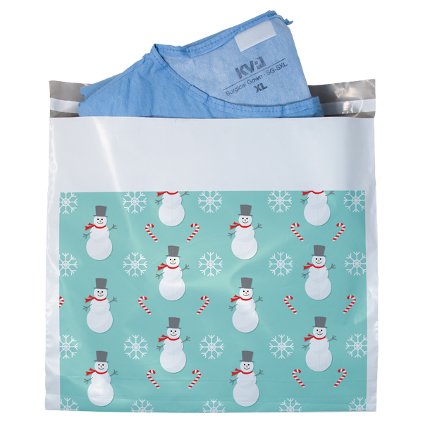 WH8209L Snowman Seasonal Predesigned poly mailer blank