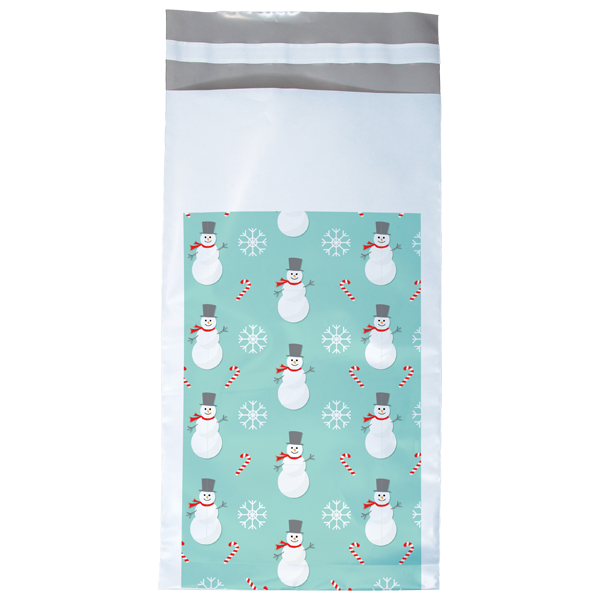 WH8209S Snowman Seasonal Predesigned poly mailer blank