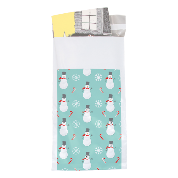 WH8209S Snowman Seasonal Predesigned poly mailer blank