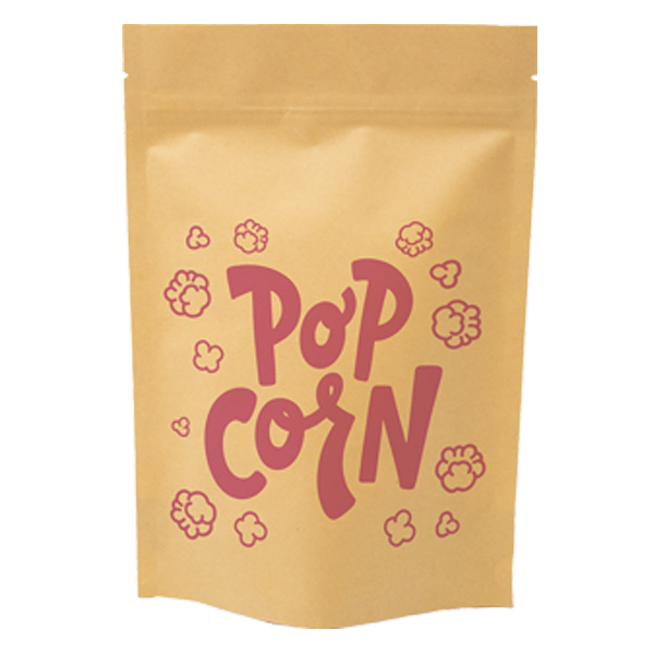 One Color Kraft Barrier Stand Up Pouch Paper Bags 6 x 9 x 3
