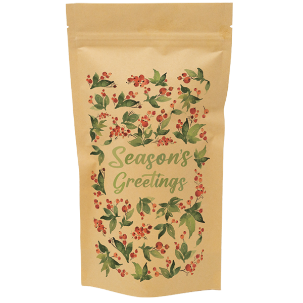 One Color Kraft Barrier Stand Up Pouch Paper Bags 5 x 8 x 2.5