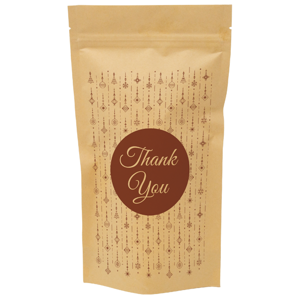 One Color Kraft Barrier Stand Up Pouch Paper Bags 6 x 11 x 3
