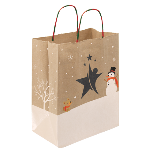 Full Color Natural Holiday Handle Shopper