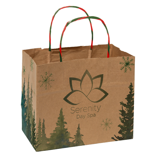 Full Color Natural Holiday Handle Shopper