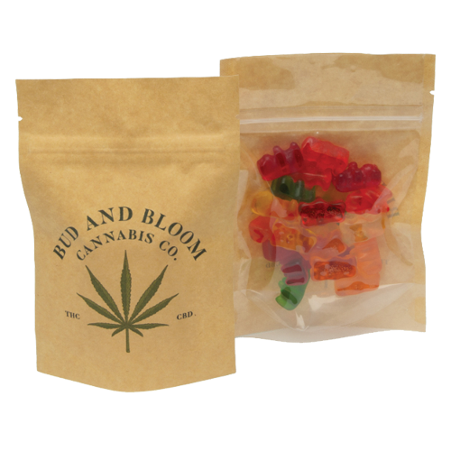 Full Color Kraft Barrier Stand Up Pouch Paper Bags 4 x 6 x 2
