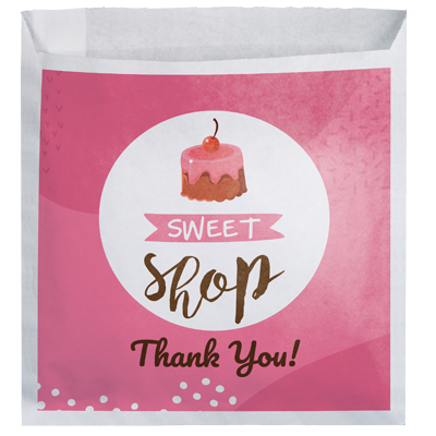 7.5X7.5 Full Color Food Safe Paper Bags