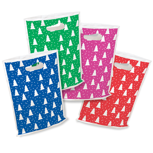 Bold Christmas Trees Predesigned Plastic Bags